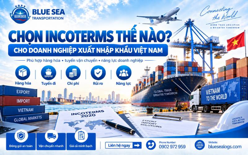 Kinh nghiệm lựa chọn điều kiện Incoterms phù hợp với năng lực vận tải và rủi ro của doanh nghiệp Việt Nam