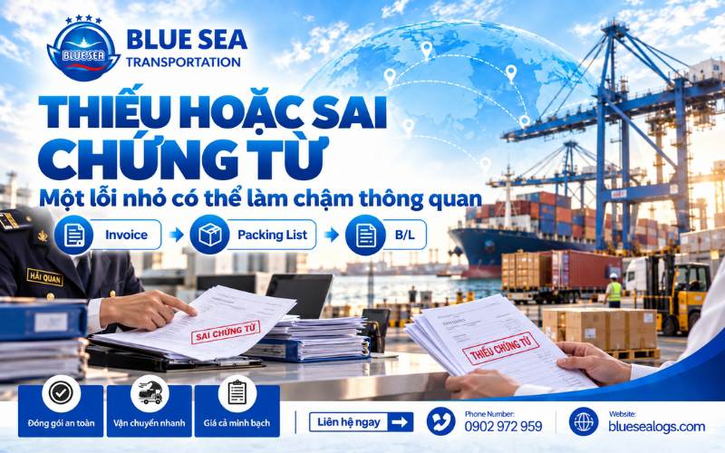 Thiếu hoặc sai chứng từ làm chậm thông quan