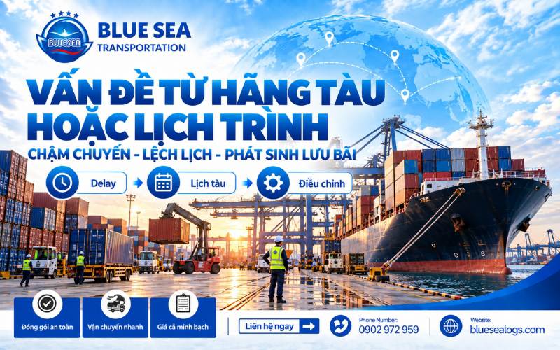 Vấn đề từ hãng tàu hoặc lịch trình vận chuyển