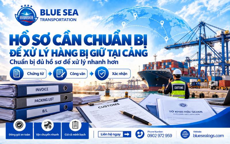 Hồ sơ cần chuẩn bị để xử lý hàng bị giữ tại cảng theo từng nhóm chứng từ