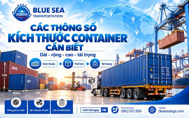 Tiêu chuẩn thông số kích thước container theo ISO về chiều dài, chiều rộng, chiều cao