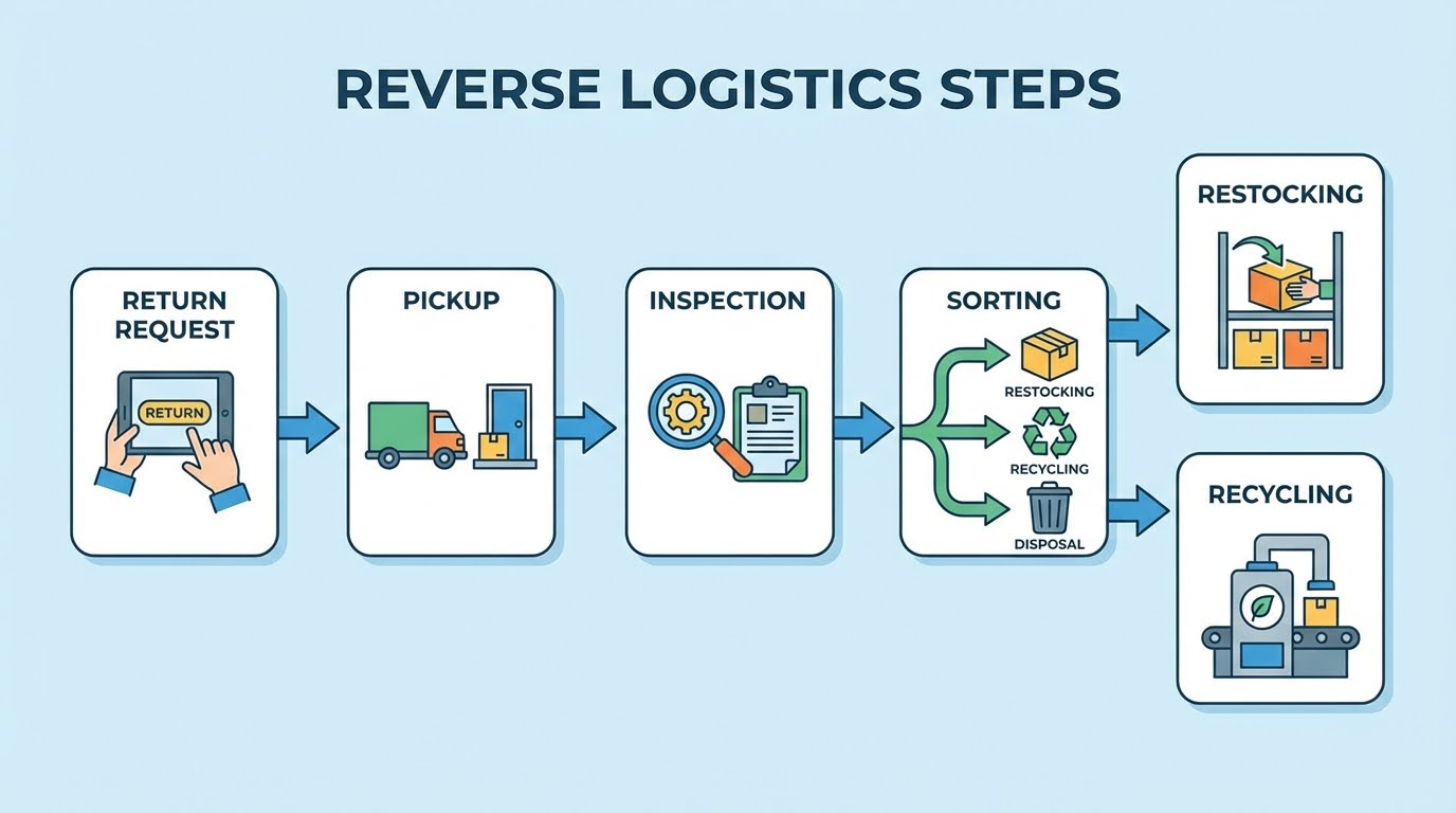 Quy trình reverse logistics trong e-commerce