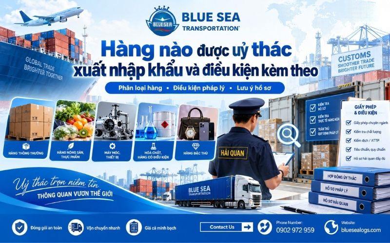 Danh mục hàng hóa đủ điều kiện ủy thác và các loại giấy phép xuất nhập khẩu chuyên ngành