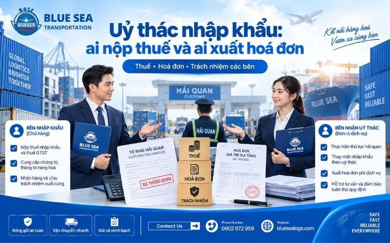 Trách nhiệm nộp thuế nhập khẩu và thuế GTGT trong giao dịch ủy thác nhập khẩu