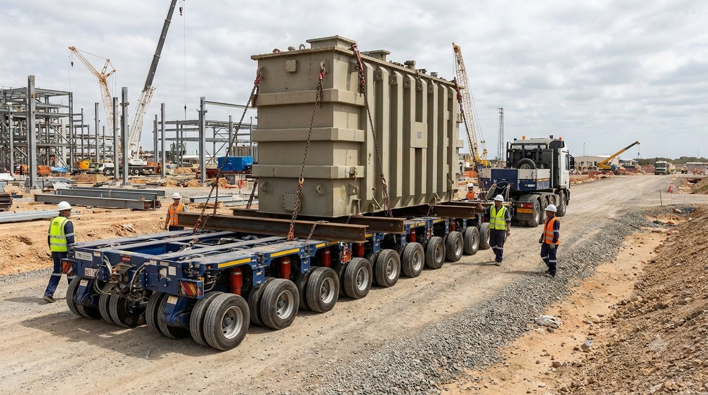 Xe moóc thủy lực Hydraulic Modular Trailer vận chuyển máy biến áp