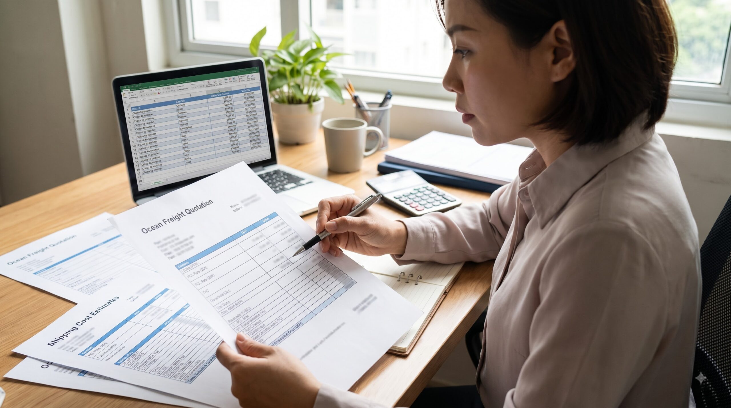 So sánh các khoản phụ phí trong báo giá vận tải biển