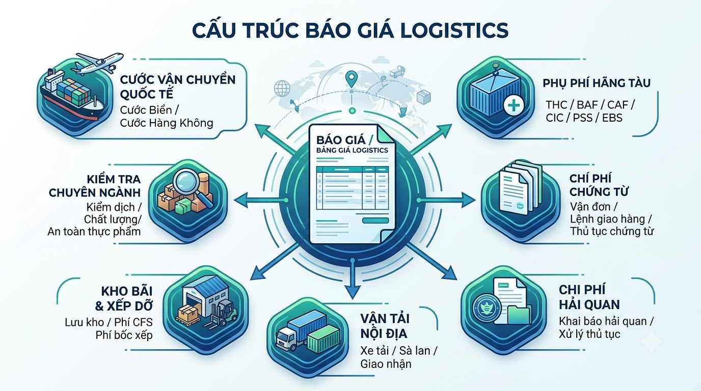 Cấu trúc một báo giá logistics