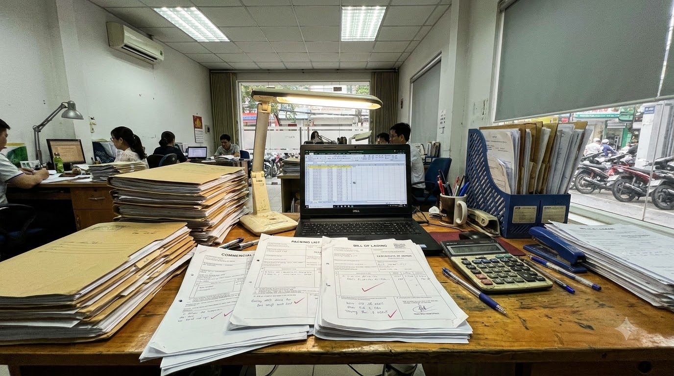 Bộ chứng từ thực tế cần kiểm tra trong checklist nhập khẩu