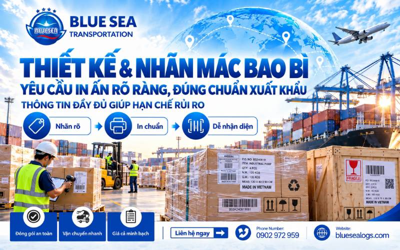 Nhãn vận chuyển và shipping mark trên bao bì xuất khẩu – Fragile, This Side Up, Keep Dry