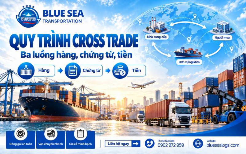 Quy trình cross trade hàng đi thẳng từ nước xuất khẩu sang nước nhập khẩu
