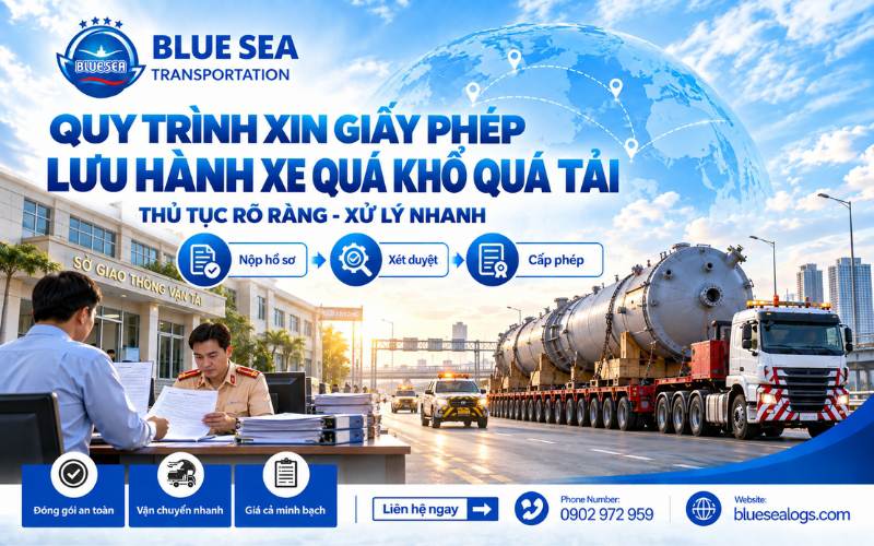 Quy trình xin giấy phép lưu hành xe quá khổ quá tải nộp hồ sơ tại Sở Xây dựng