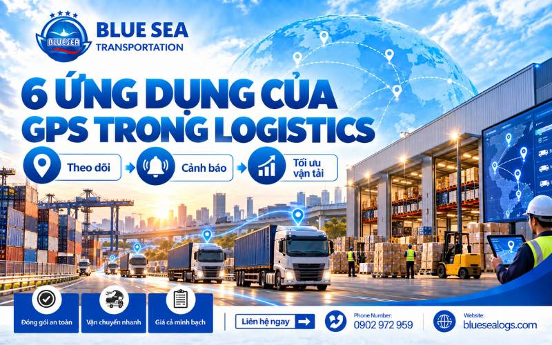 GPS trong logistics ứng dụng theo dõi đội xe, định vị hàng hóa, geofencing