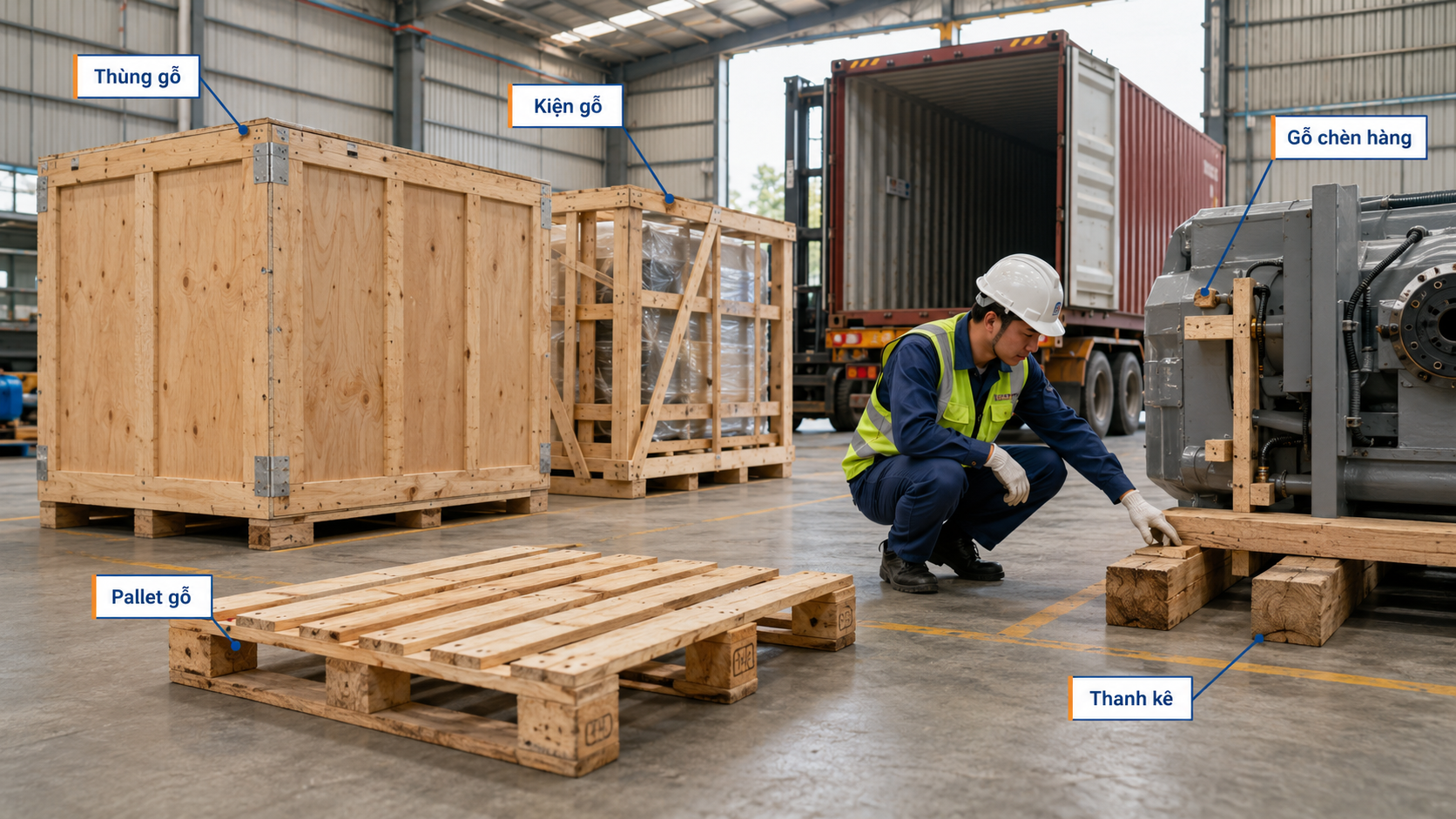 Các vật liệu đóng gói bằng gỗ thuộc phạm vi ISPM 15