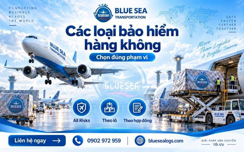 Có những loại bảo hiểm hàng hóa vận chuyển bằng đường hàng không nào?