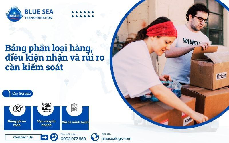 Bảng phân loại hàng hóa, điều kiện vận chuyển hàng không chi tiết