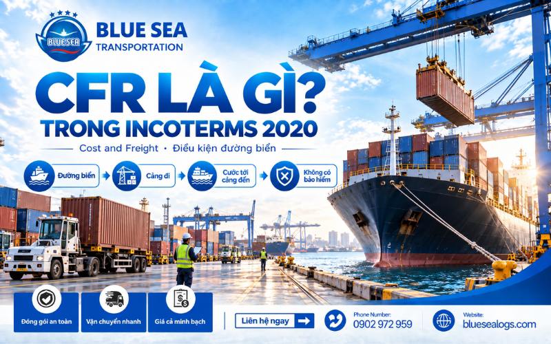 Khái niệm điều kiện giao hàng CFR Cost and Freight Tiền hàng và cước phí trong Incoterms 2020