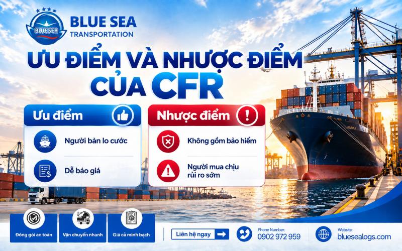Ưu điểm và nhược điểm khi giao dịch xuất nhập khẩu bằng điều kiện CFR