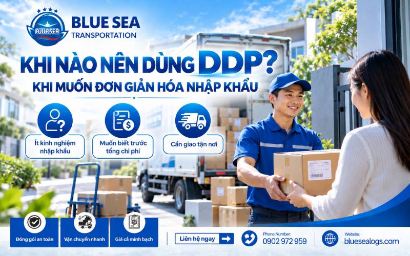 Doanh nghiệp thương mại điện tử hoặc bên mua muốn nhận hàng trọn gói nên dùng điều kiện DDP