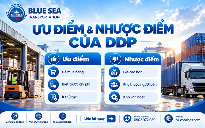 Phân tích ưu điểm và rủi ro nhược điểm đối với bên bán và bên mua khi giao dịch DDP