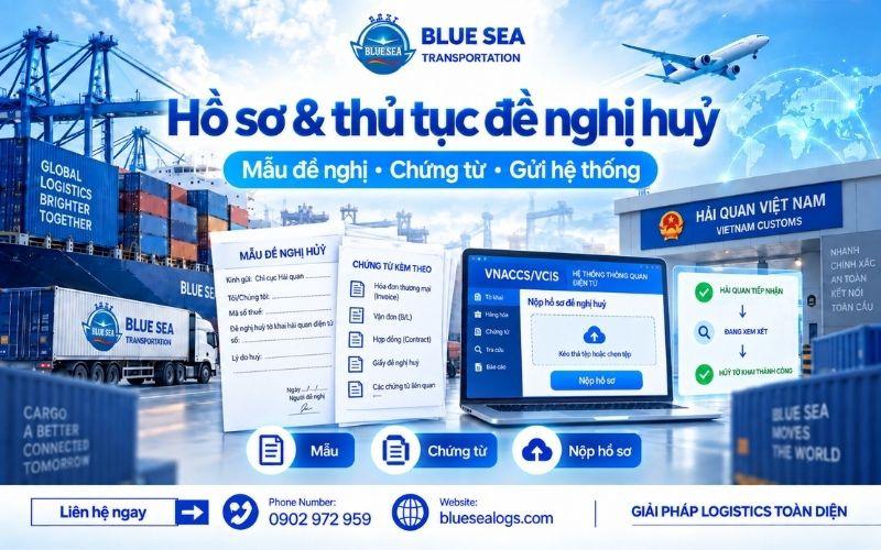 Bộ hồ sơ đề nghị hủy tờ khai hải quan gồm văn bản đề nghị và chứng từ chứng minh