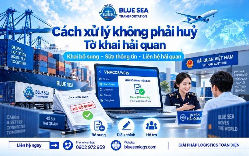 Thao tác khai bổ sung thông tin tờ khai hải quan để tránh phải hủy tờ khai
