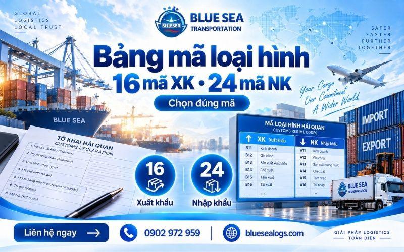 Bảng tra cứu 40 mã loại hình tờ khai hải quan xuất khẩu và nhập khẩu