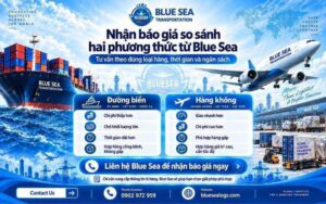 So sánh vận chuyển đường biển và đường hàng không