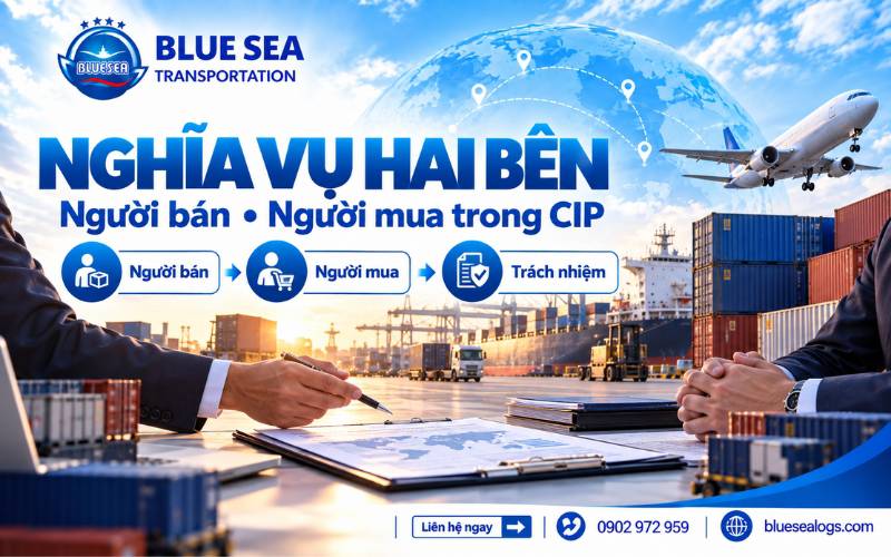 Điểm chuyển giao rủi ro CIP từ người bán sang người mua khi bàn giao hàng cho người vận tải đầu tiên