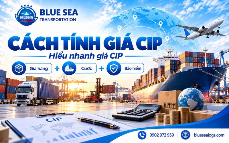 Giá CIP bao gồm giá hàng hóa cước vận chuyển đa phương thức và phí bảo hiểm loại A