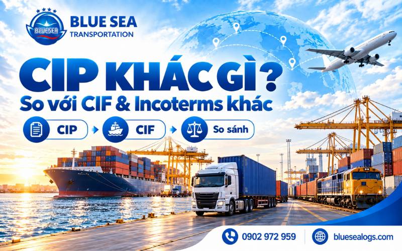 Phân biệt điểm khác nhau cơ bản giữa điều kiện CIP với CIF và CPT