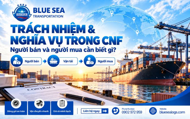 Trách nhiệm làm thủ tục hải quan và trả cước phí giữa hai bên theo điều kiện CNF