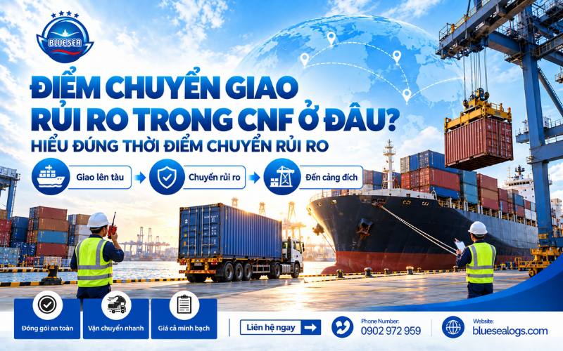 Chuyển giao rủi ro CNF diễn ra ngay khi hàng được xếp an toàn lên tàu tại cảng đi