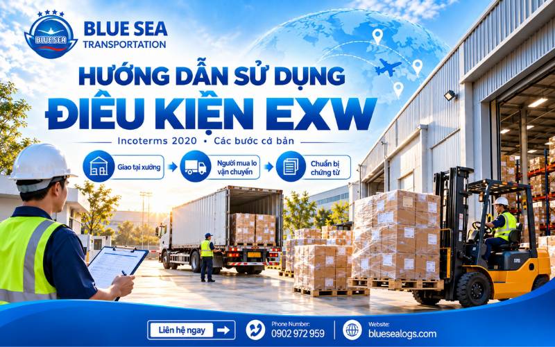 Quy trình thực hiện điều kiện EXW từ khâu chuẩn bị hàng tại kho đến khi người mua đến nhận