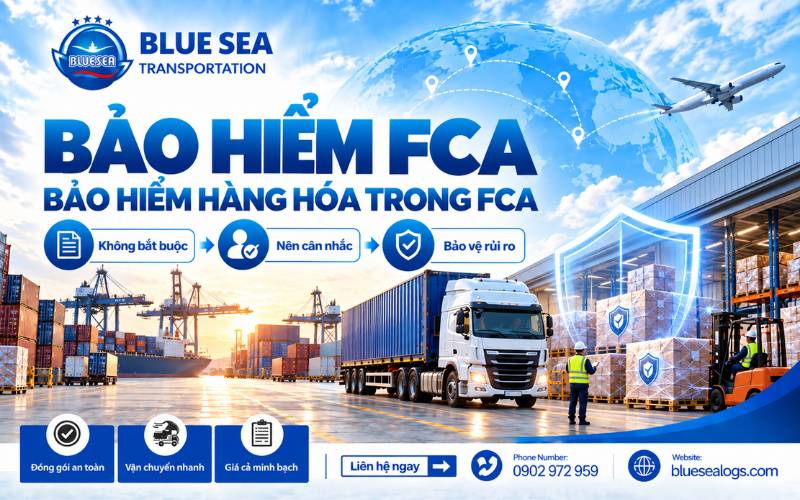 Quy định bảo hiểm hàng hóa FCA do bên mua tự nguyện mua để bảo vệ hàng trong quá trình vận chuyển