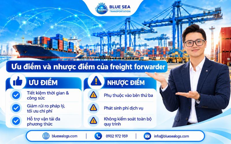 Ưu điểm và nhược điểm khi doanh nghiệp thuê freight forwarder