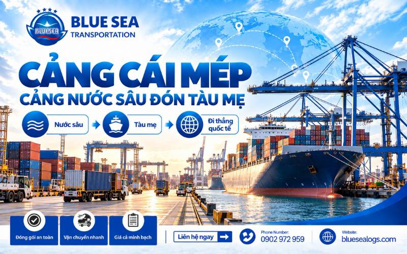 Cảng Cái Mép nước sâu, cảng Gemalink đón tàu mẹ trên 200.000 DWT